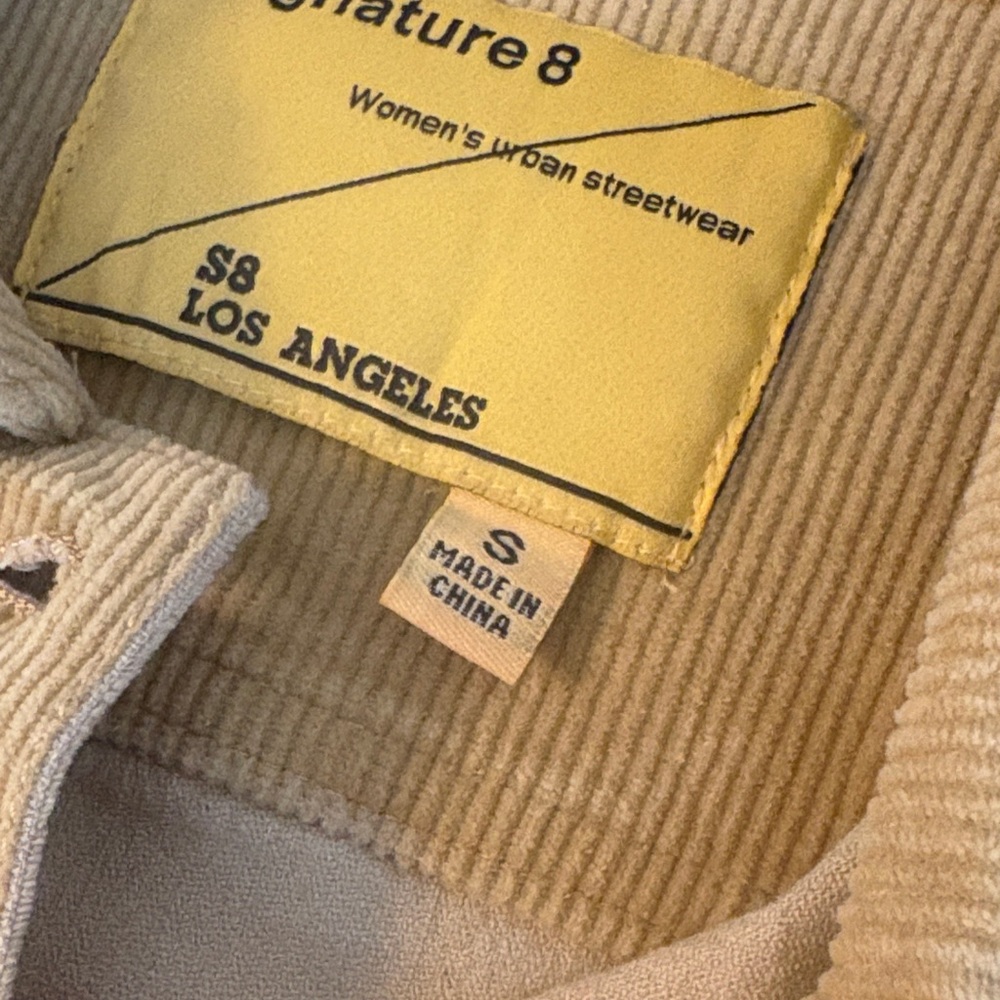 Signature8 Los Angeles Bumblebee Corduroy Yellow Jumpsuit New S Mustard Utility - Picture 8 of 8